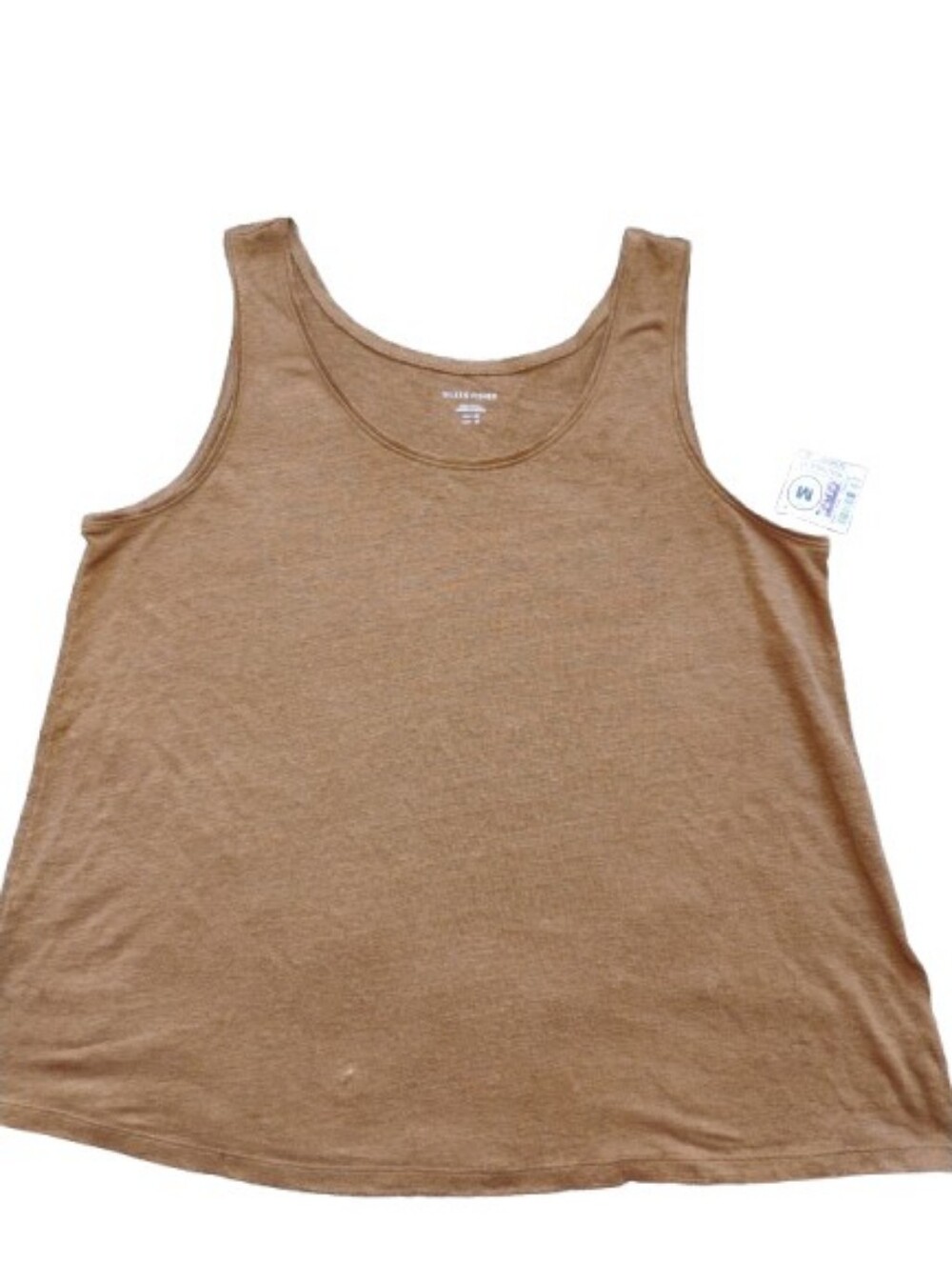 Eileen Fisher Organic Linen Scoop Neck Tank Top Bronze Brown Size Medium Like Ne